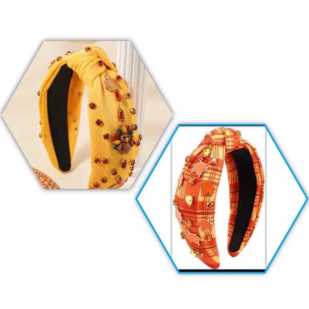 Shiraleah Embellished Yellow Headbands yellow and orange